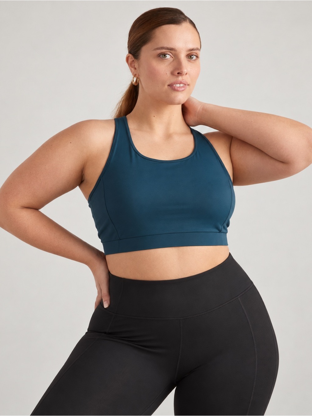 NWT Universal Standard Next To Naked Racerback Sports Bra Deep Sea (M) 18/20 2X